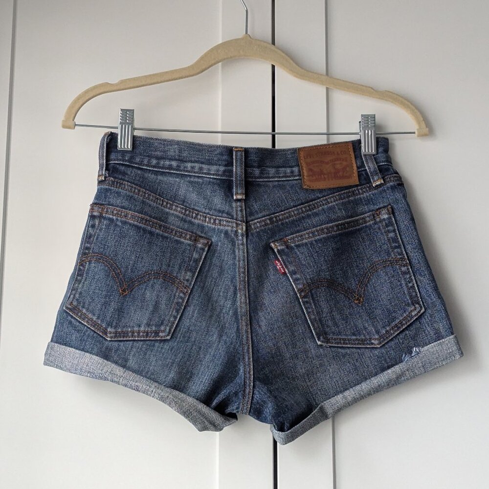 Levi's High Rise Denim Shorts - Picture 2 of 3